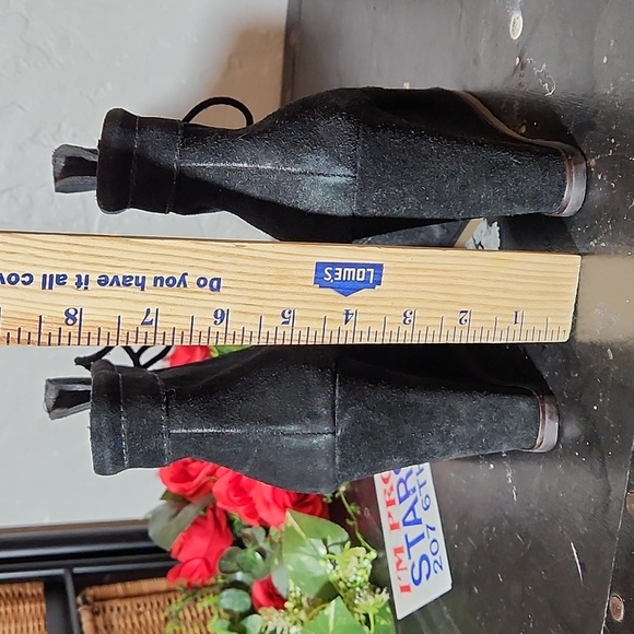 TILA MARCH PARIS Size 39 Black Suede Wedge Heel - Picture 12 of 12